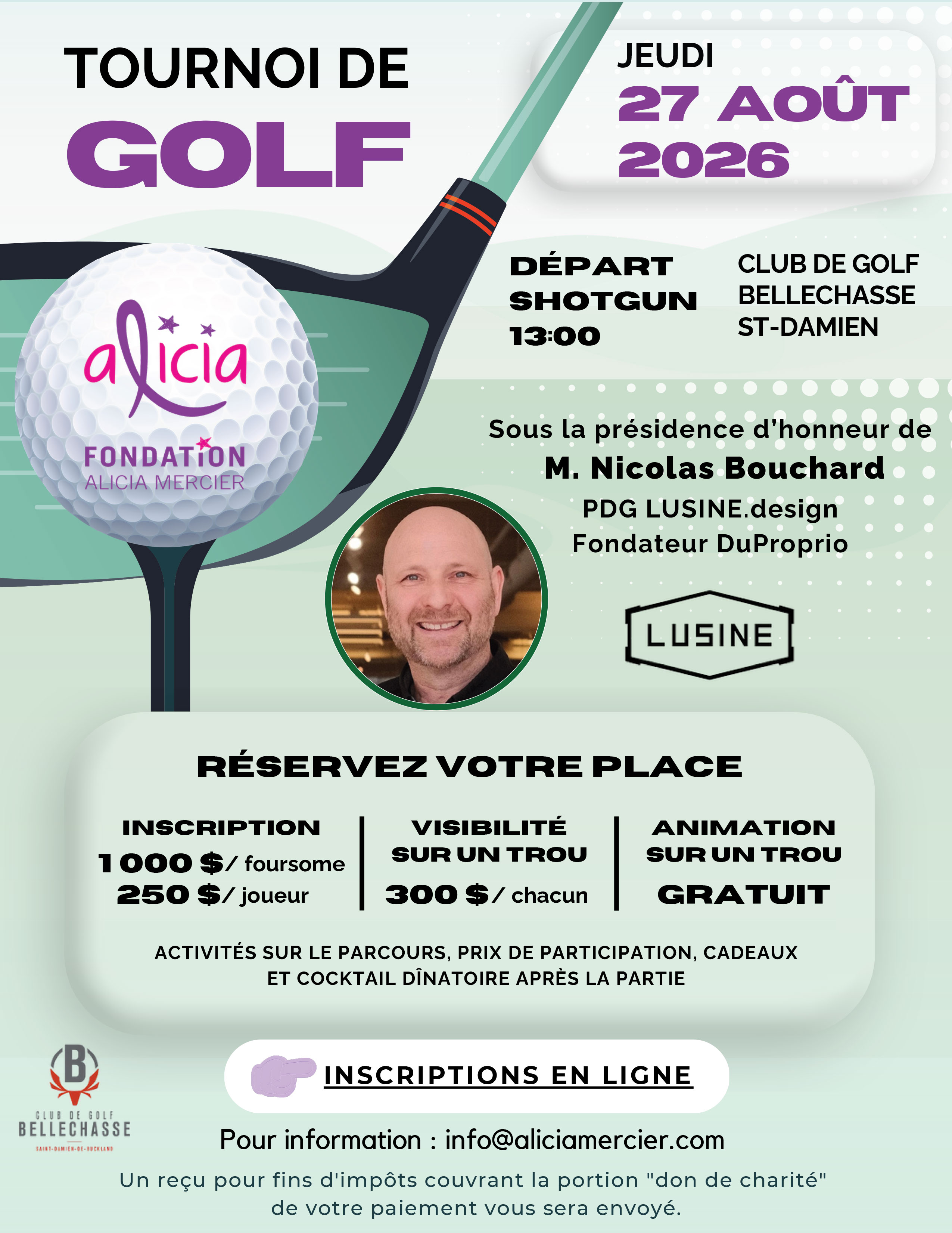 Tournoi de golf 2026